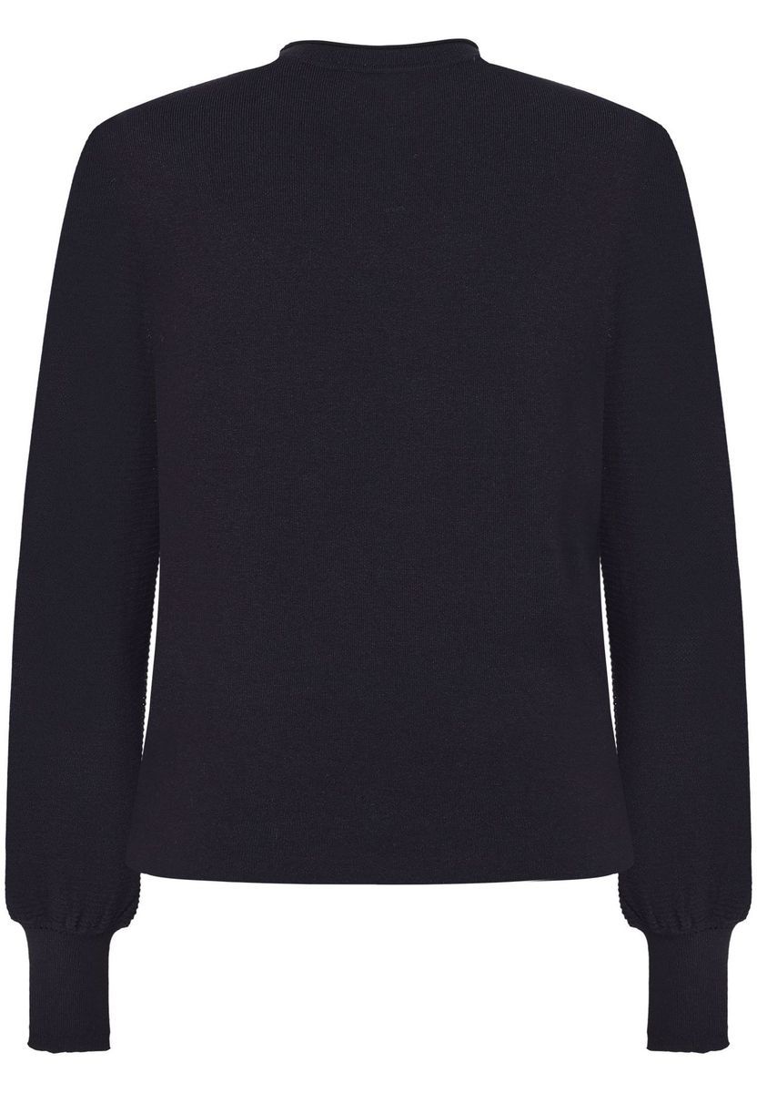 Langarmshirt mit strukturierter Rundhalsbluse