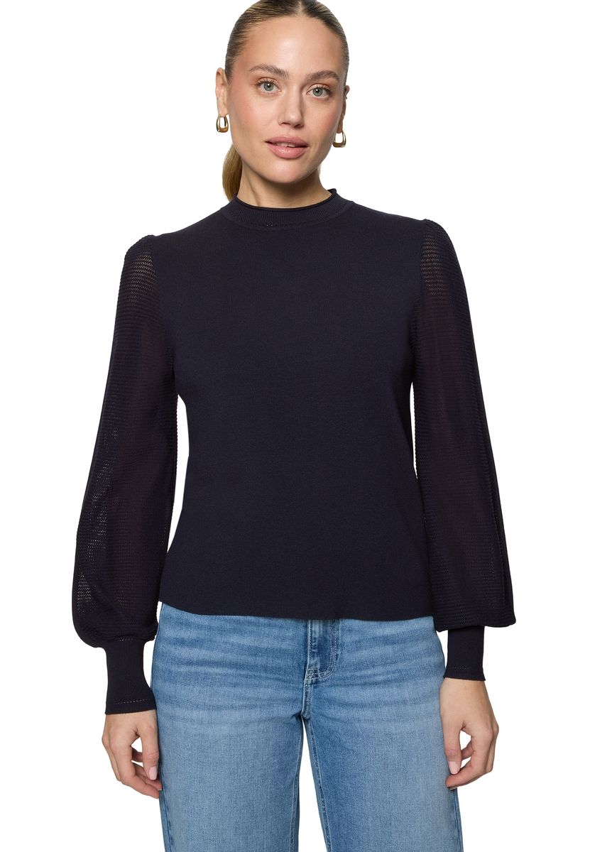 Feinstrickpullover mit Ballonärmeln