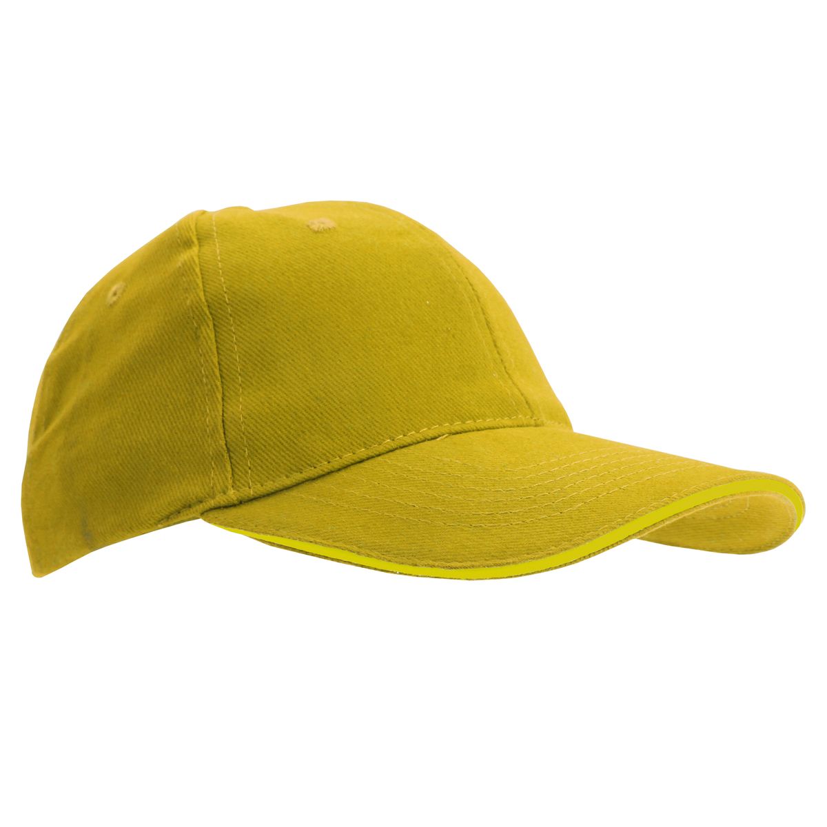 Senfgelbe Baumwoll-Baseballkappe