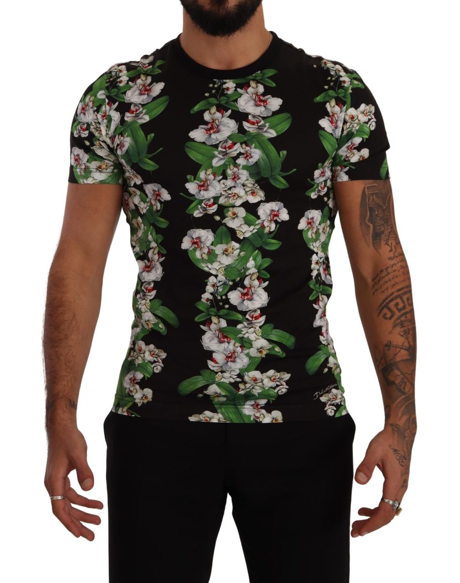 T-Shirt mit Blumenmuster und Rundhalsausschnitt