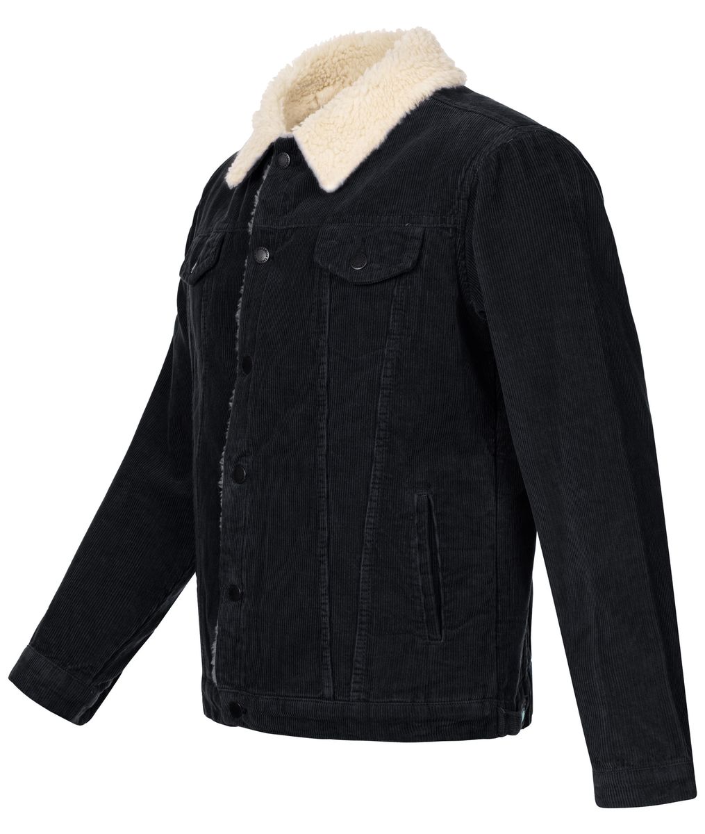 Cordjacke mit Teddyfell-Kragen