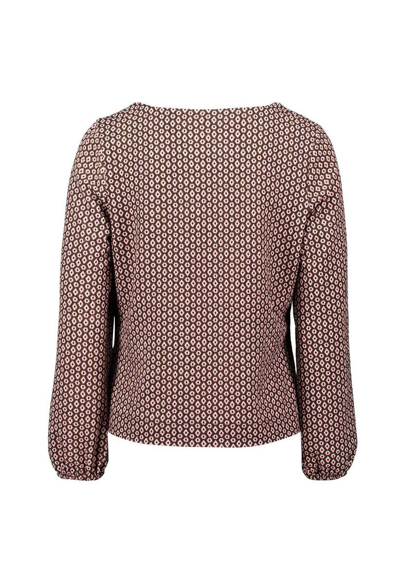 zero Bluse mit grafischem Print, braun, 34