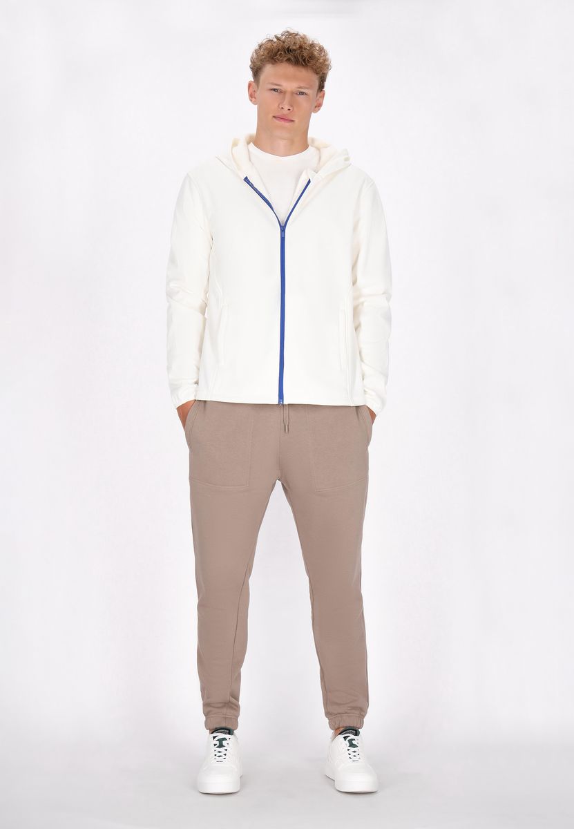 Minimalistische Kapuzenjacke mit Reißverschluss