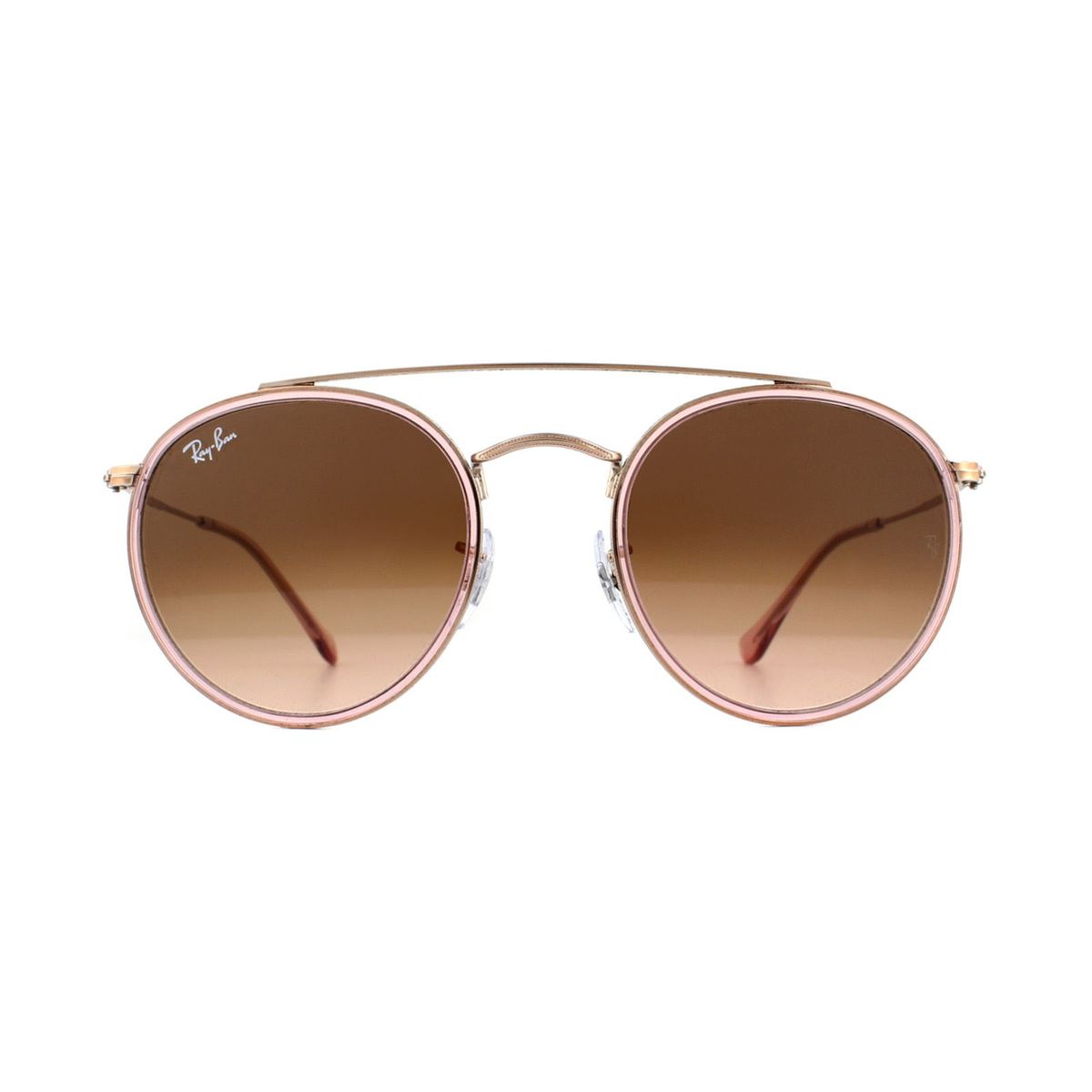 Runde Double Bridge Sonnenbrille