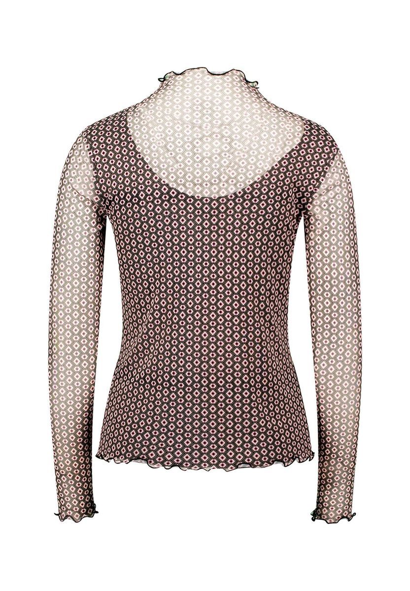 zero Mesh-Shirt mit grafischem Print, braun, 34