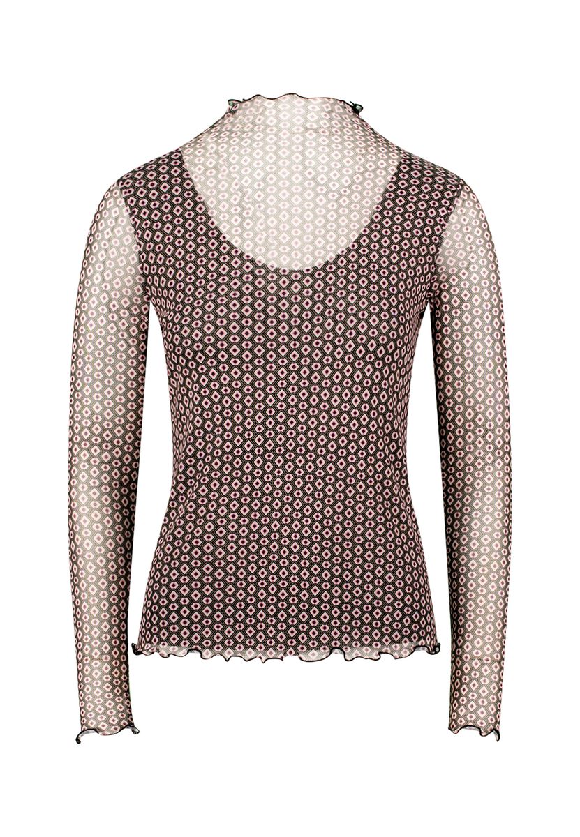 zero Mesh-Shirt mit grafischem Print, braun, 34