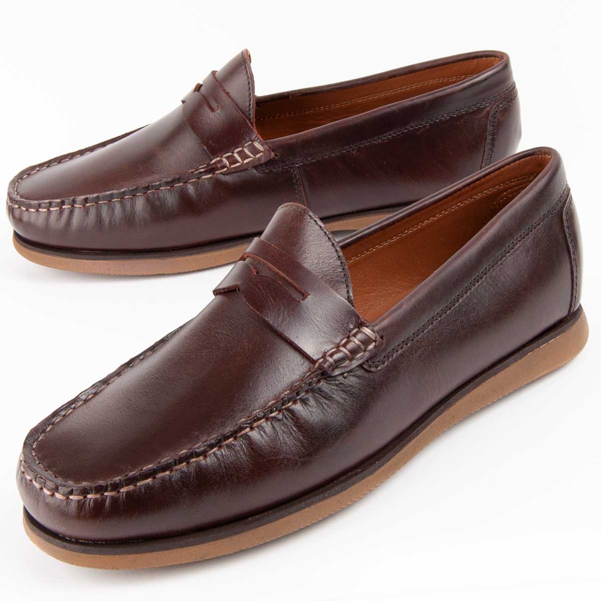 Herren Penny Loafer Mokassin aus Leder