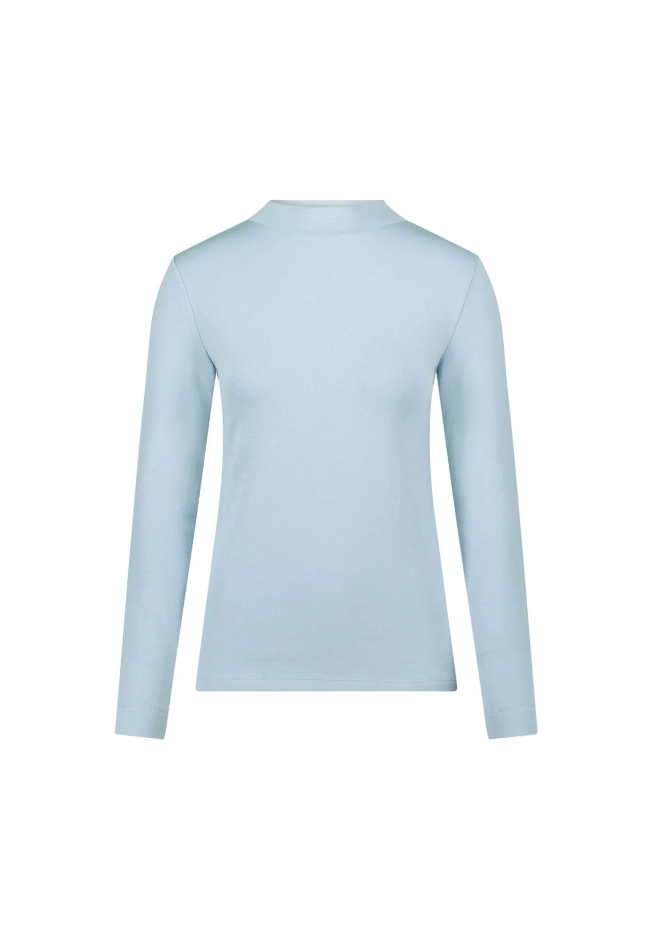 Marineblaues, figurbetontes Langarmshirt