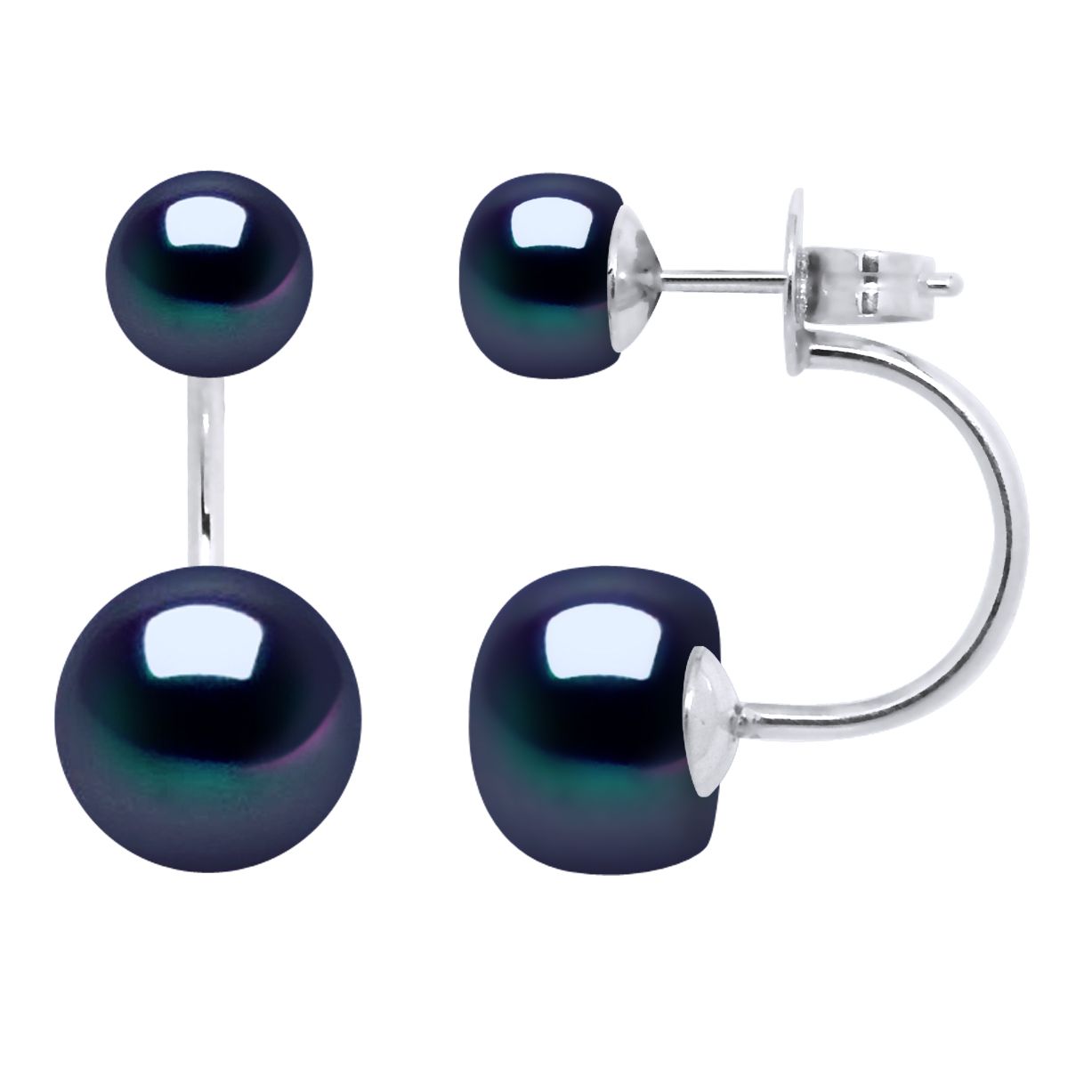 Duo Süßwasserperle Ohr Jacke Ohrringe