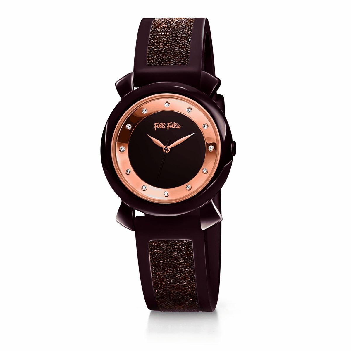 Elegante runde Damenarmbanduhr