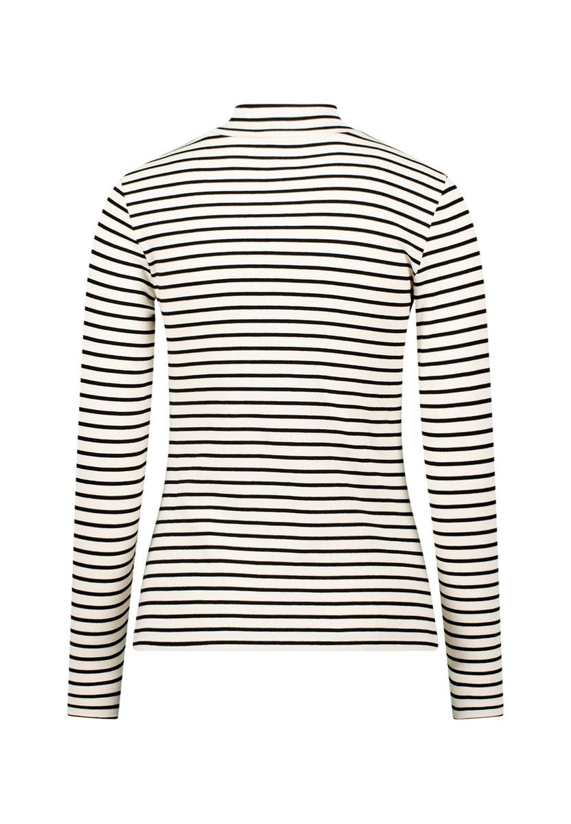 zero Ringelshirt mit Stehkragen, weiß, 34