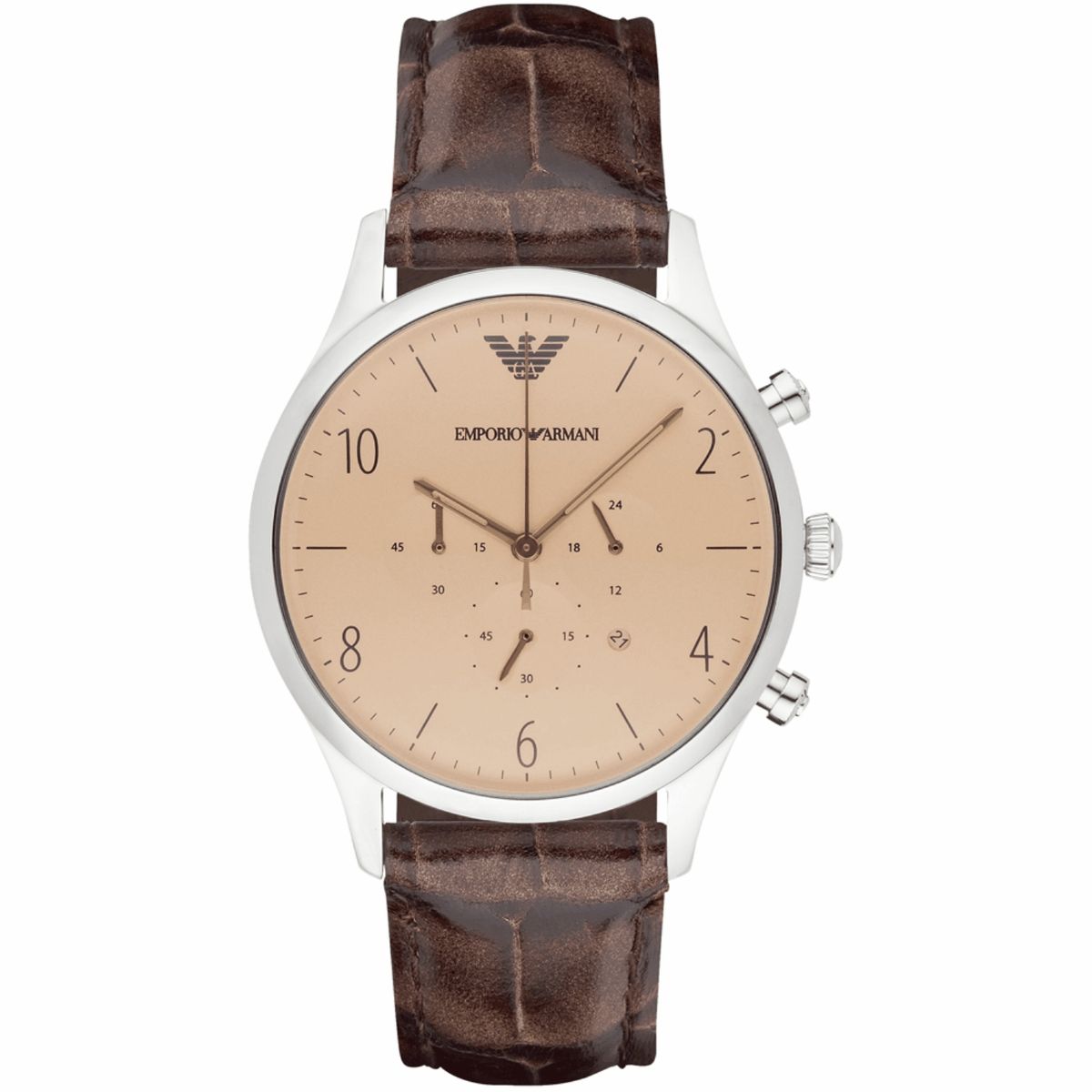 Elegante Chronograph-Uhr mit Lederarmband