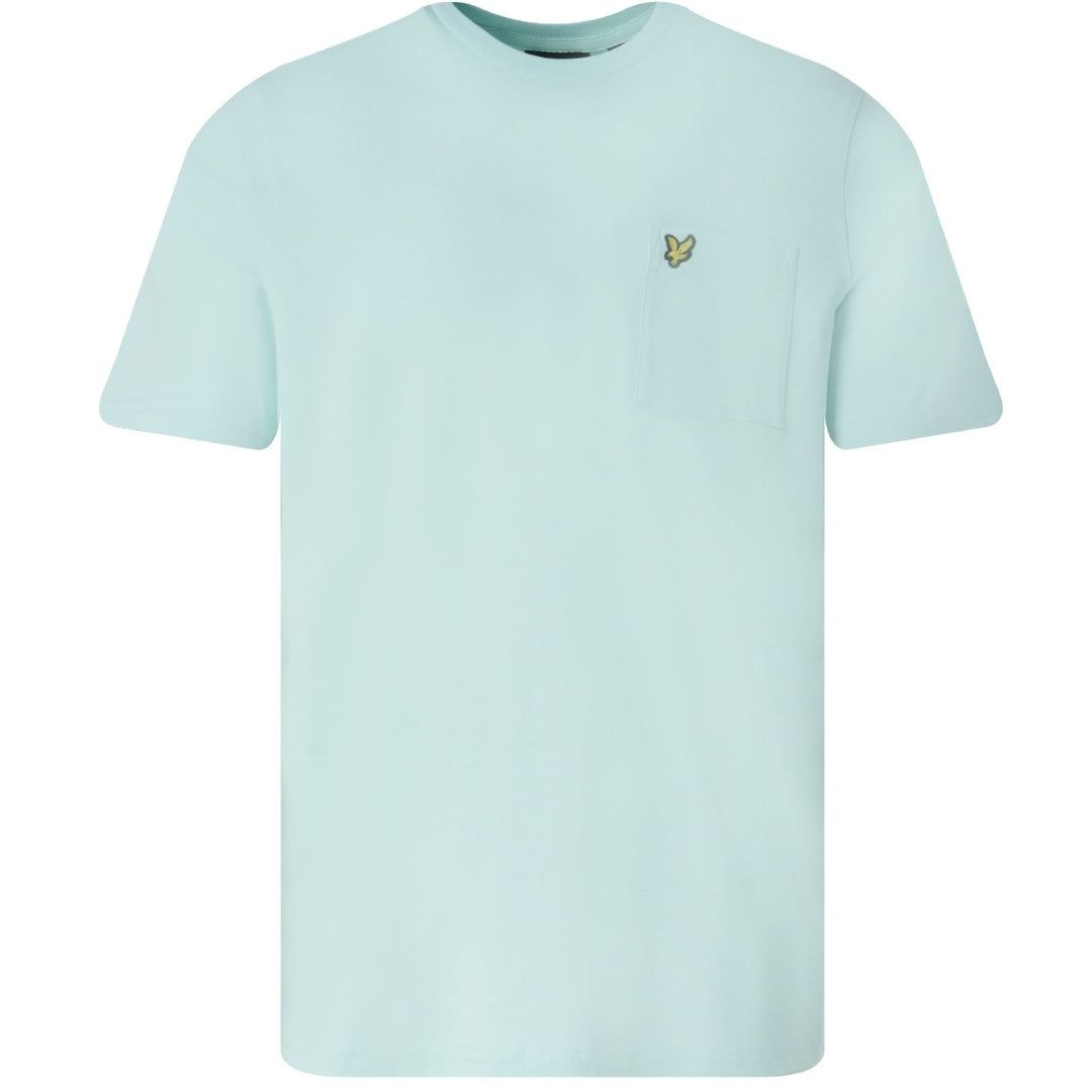 Klassisches T-Shirt mit Tasche in Mintgrün