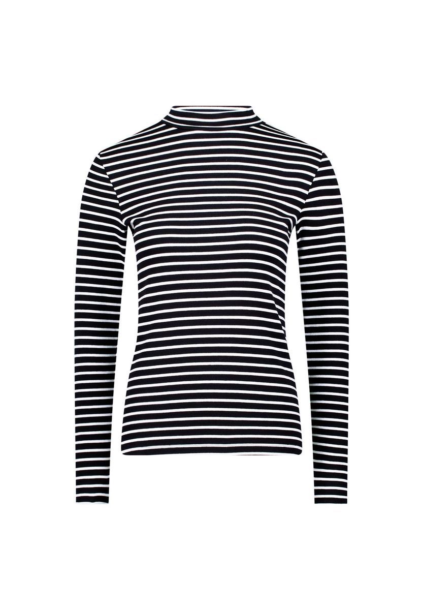 zero Ringelshirt mit Stehkragen, blau, 34