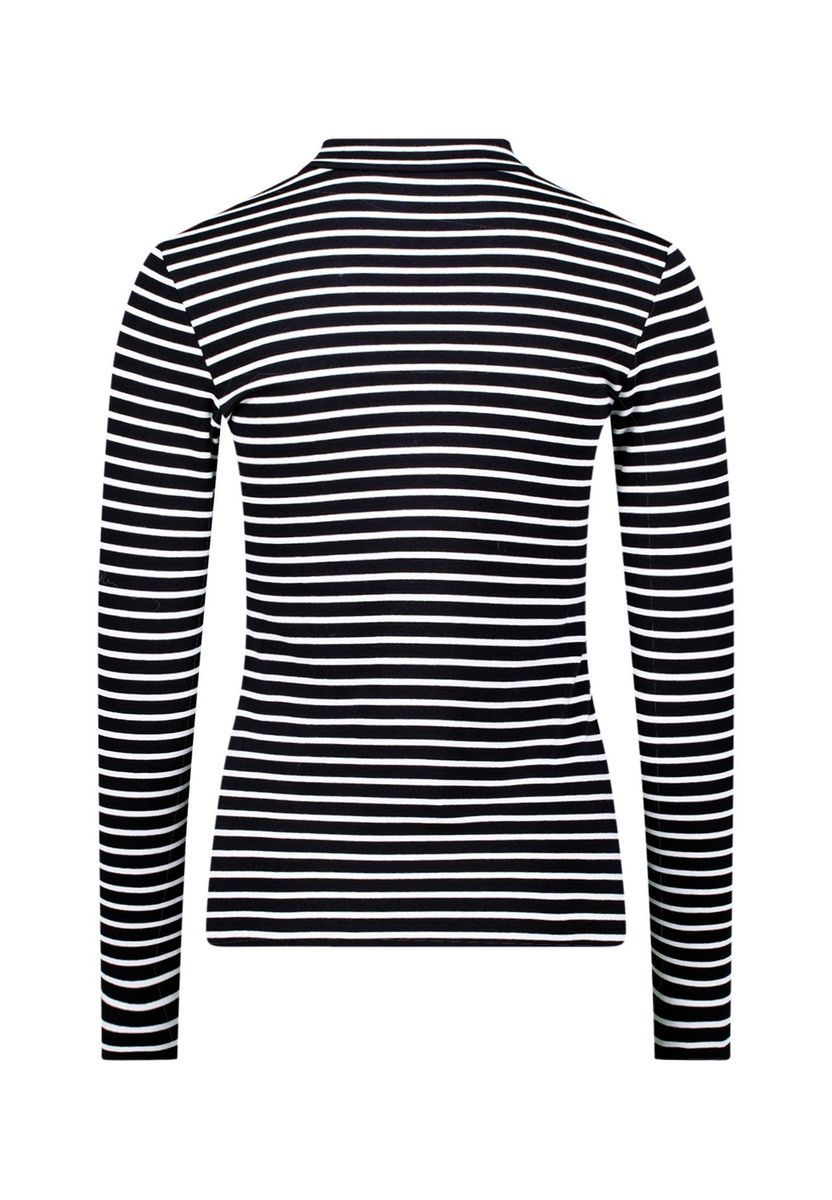 zero Ringelshirt mit Stehkragen, blau, 34