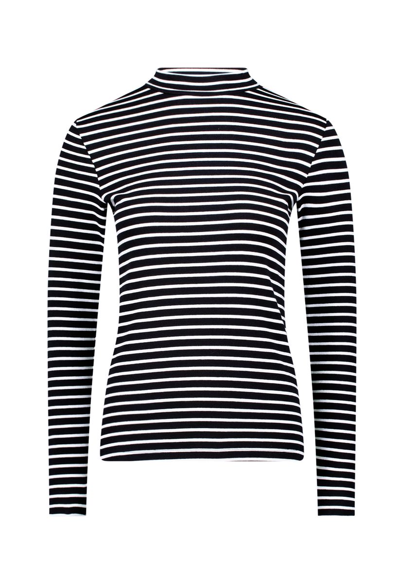 zero Ringelshirt mit Stehkragen, blau, 34