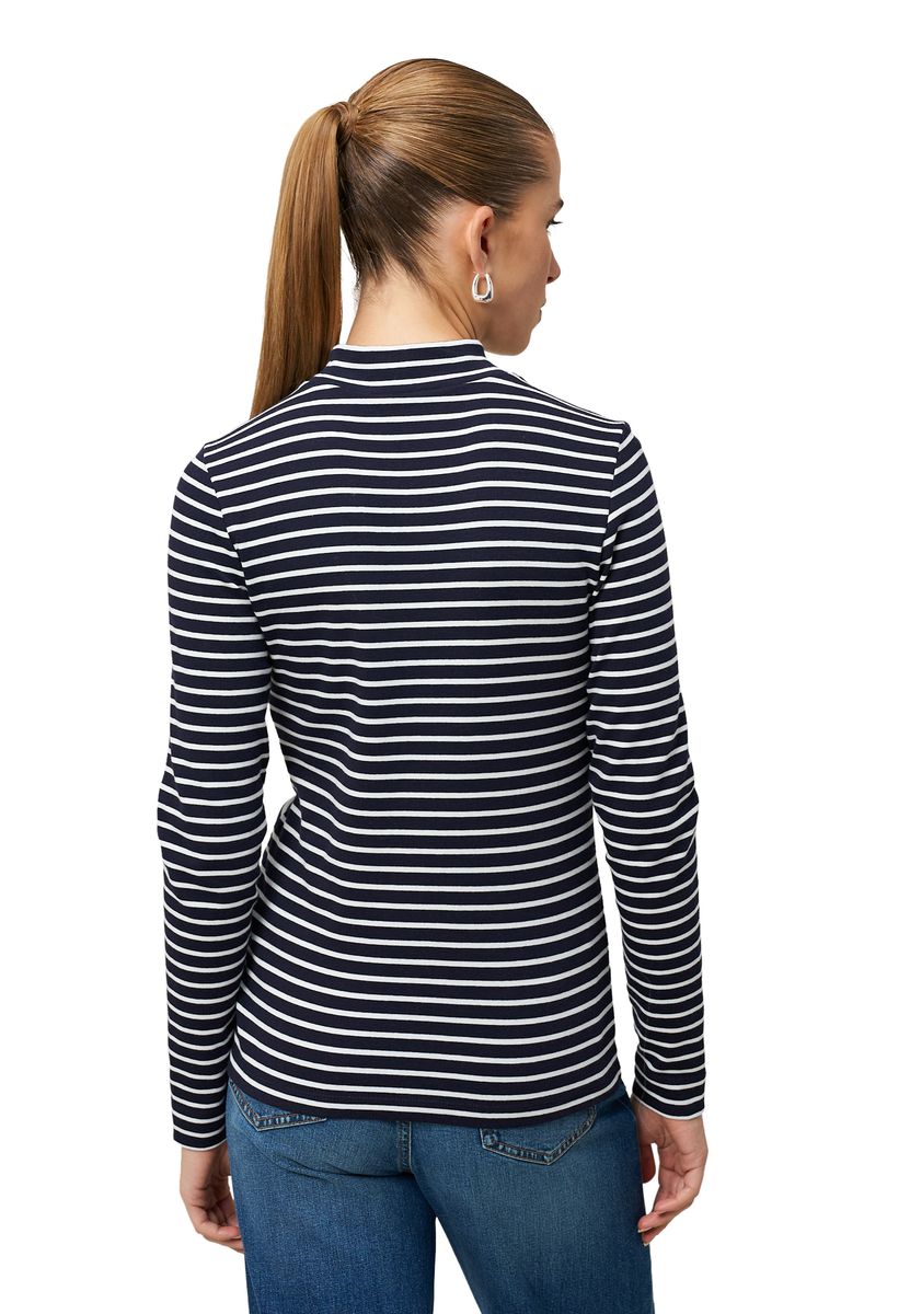 zero Ringelshirt mit Stehkragen, blau, 34