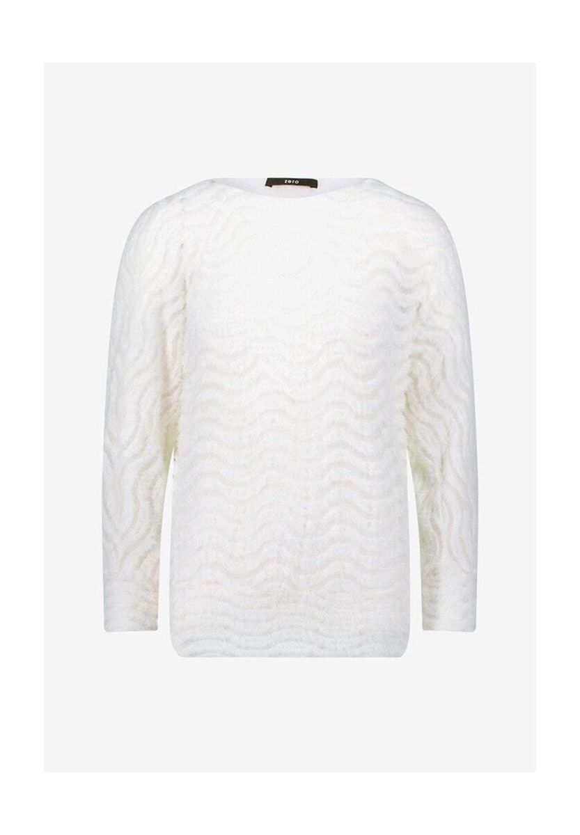 Strukturierter Strickpullover mit Wellenmuster