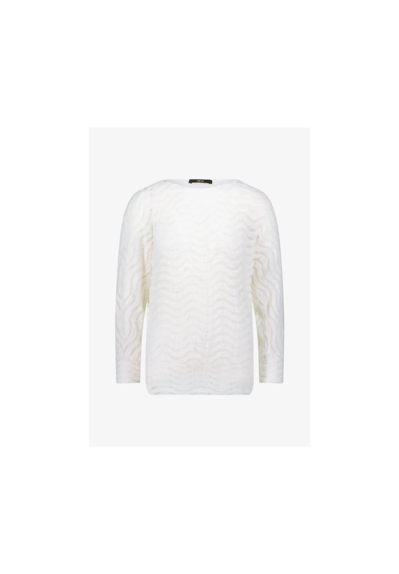 zero Sweatshirt mit Wellenmuster, weiß, 34