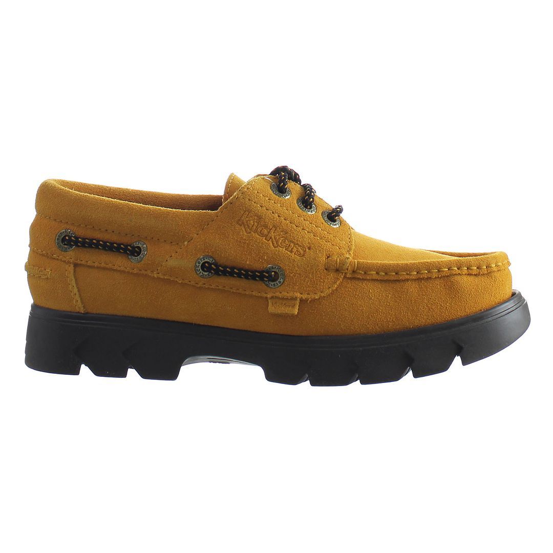 Bootsschuhe aus Wildleder mit Profilsohle
