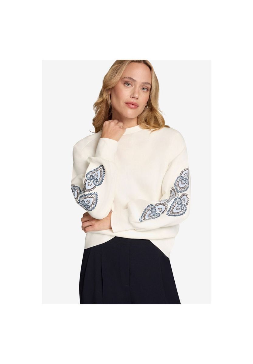 Sweatshirt mit Rundhalsausschnitt und langen Ärmeln, lockere Passform