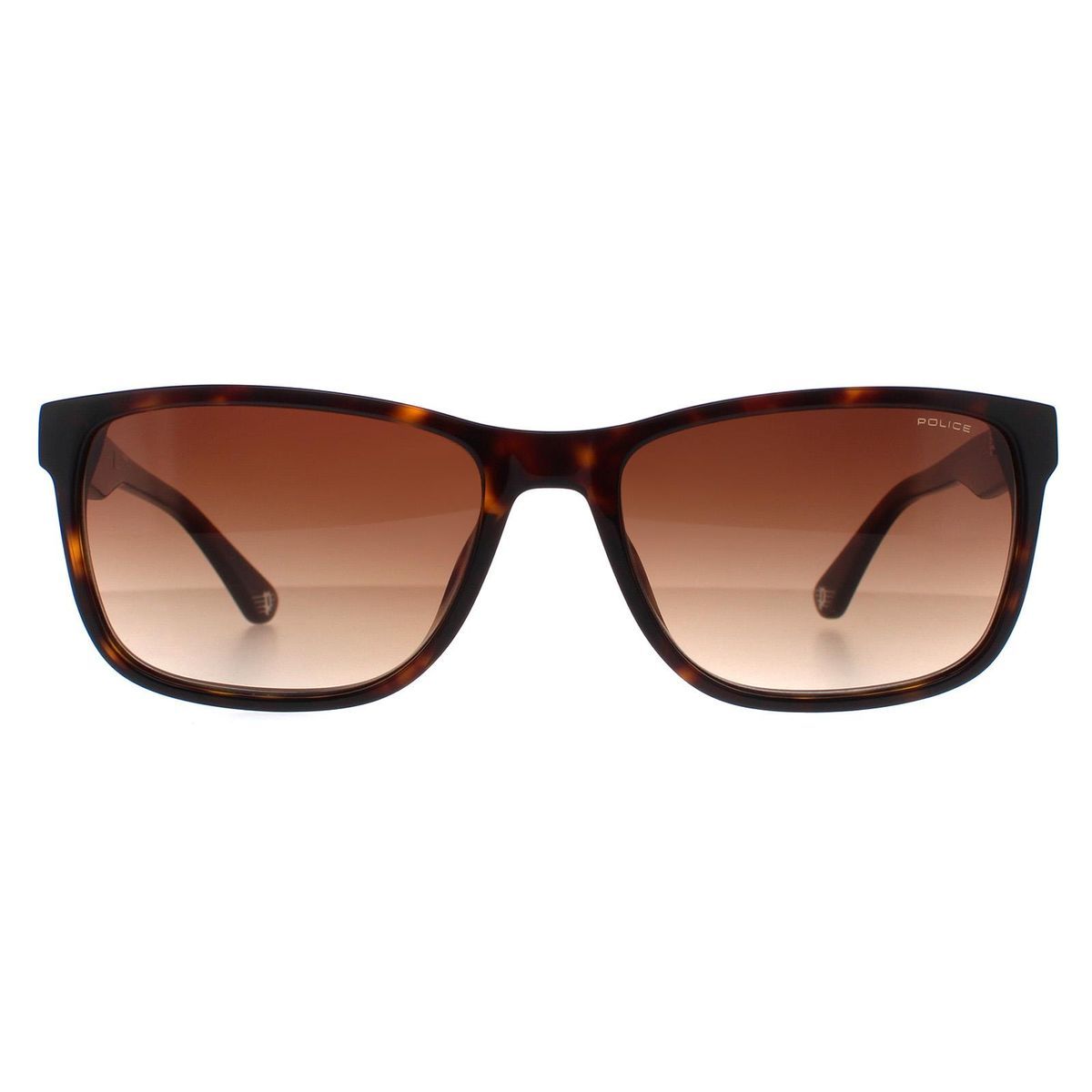 Rechteckige Herren Sonnenbrille Havana Braun