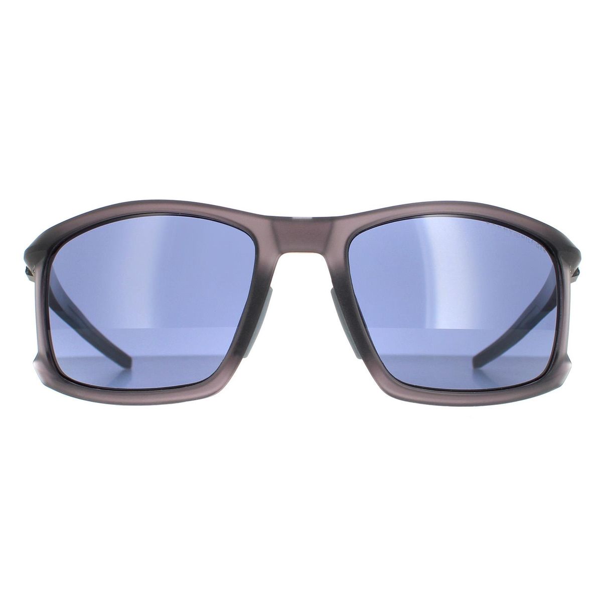 Sonnenbrille mit rechteckigem Rahmen und blauen Gläsern