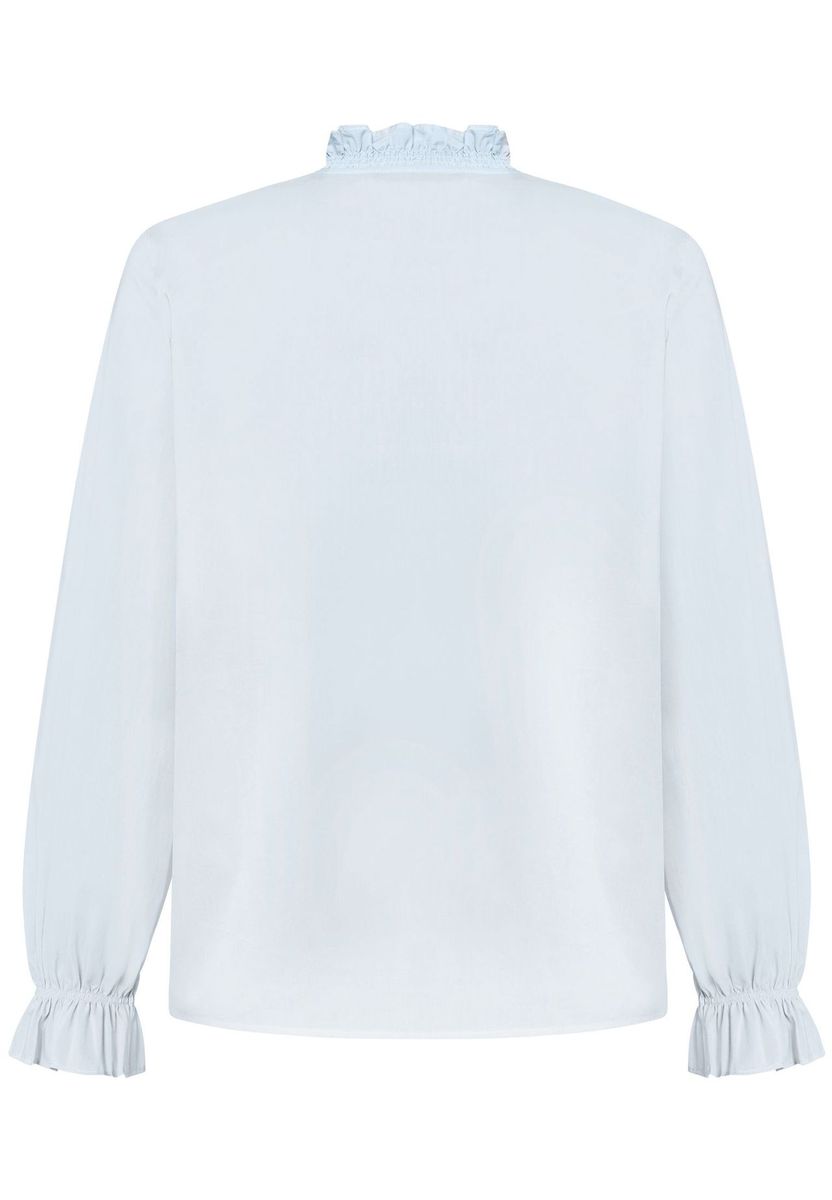 Langärmlige Bluse mit Rüschenbesatz