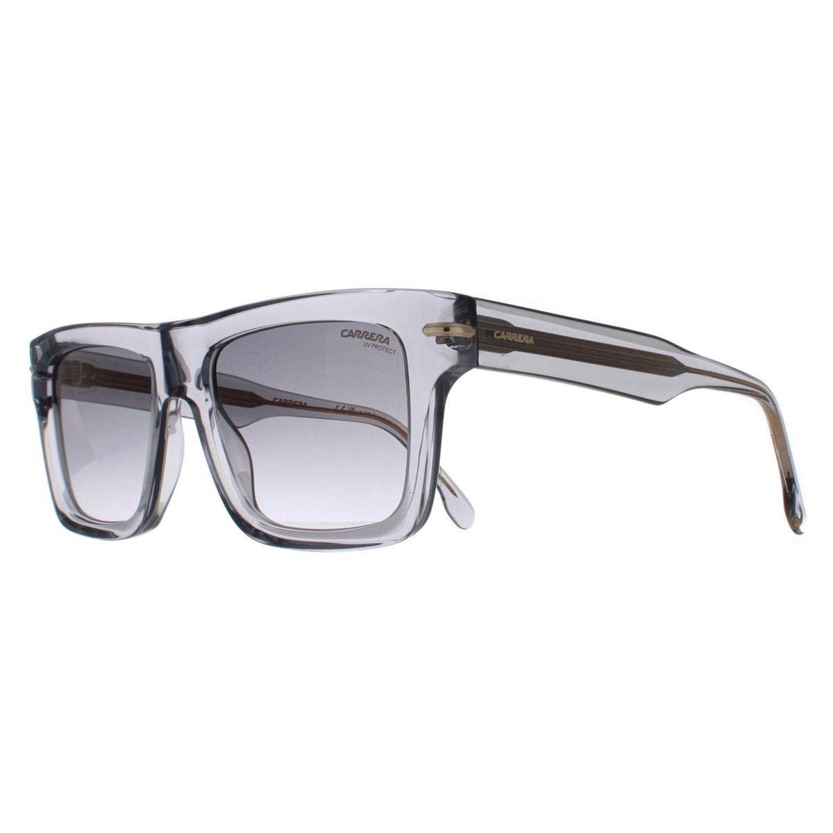 Quadratische Sonnenbrille mit transparentem Rahmen