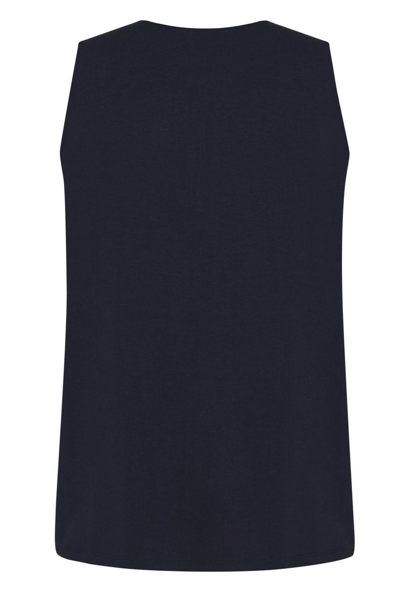 Ärmellose Bluse mit Drapierung vorne