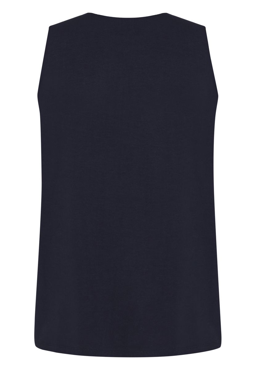 Ärmellose Bluse mit Drapierung vorne