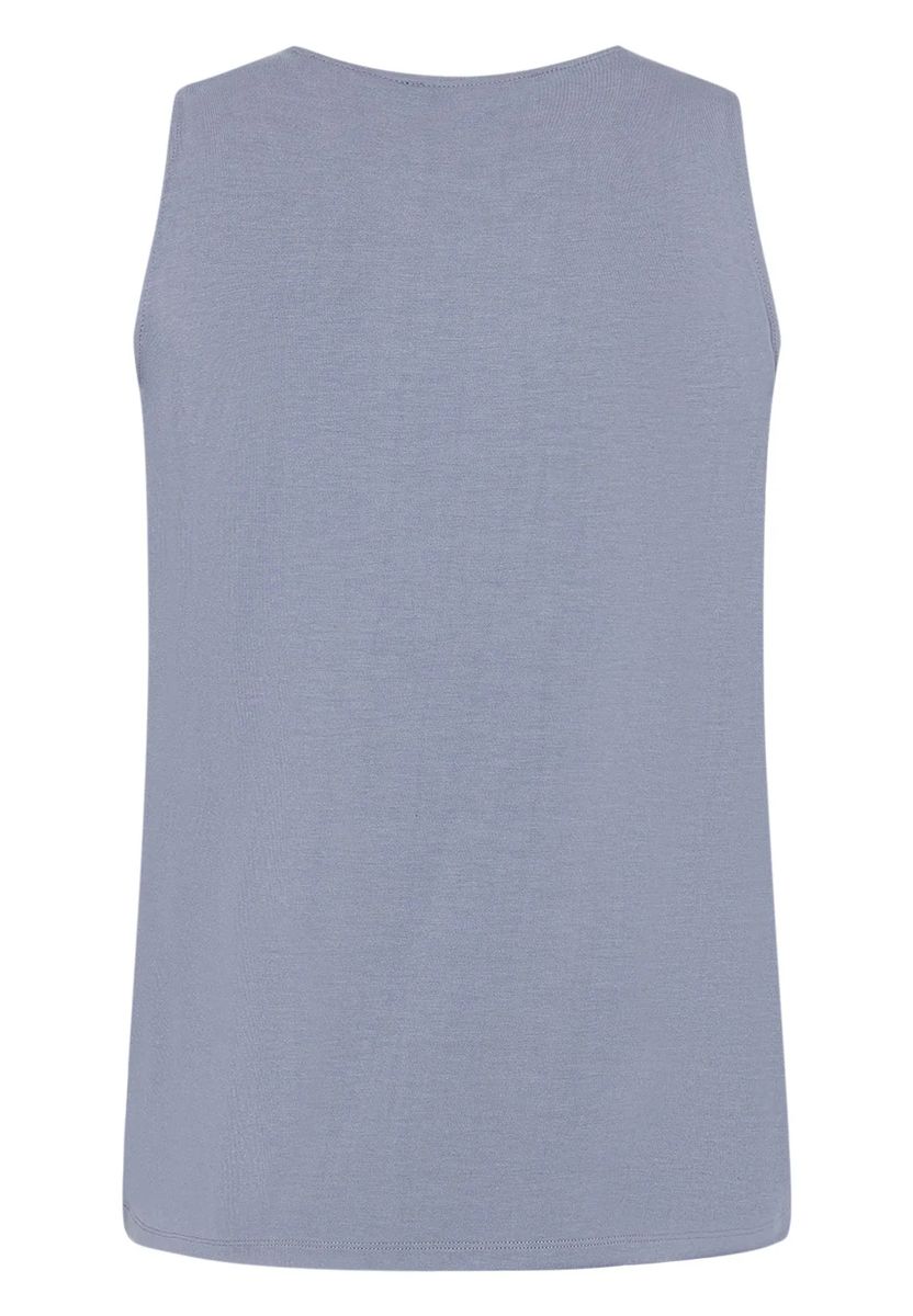 Ärmellose Bluse mit Drapierung vorne