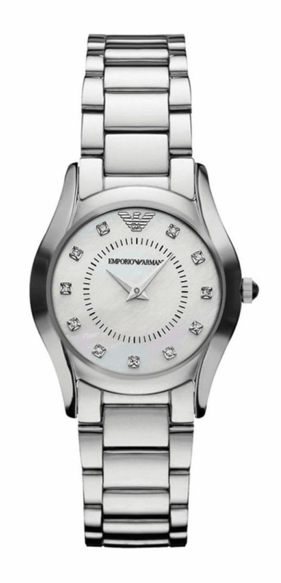Elegante silberne Edelstahluhr