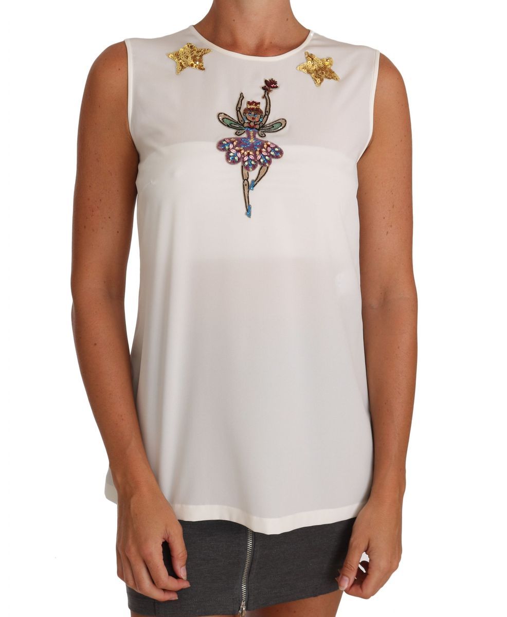 Elegantes ärmelloses Seiden-Feen-Top