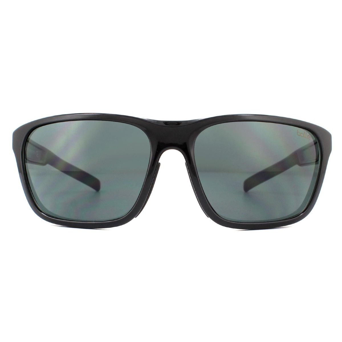 Quadratische Sonnenbrille mit schwarzem Rahmen