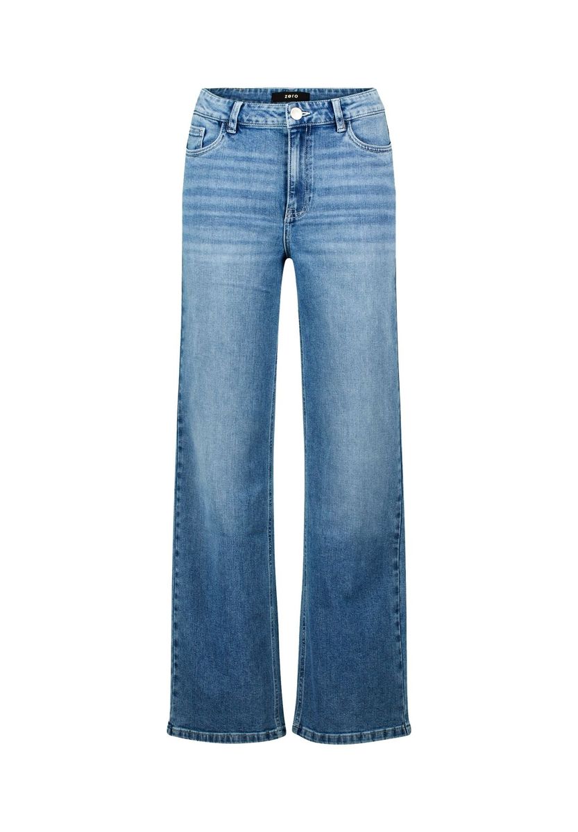 Weitgeschnittene Jeans aus hellem Denim