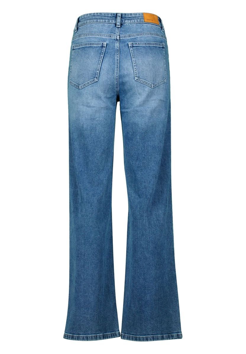 Weitgeschnittene Jeans aus hellem Denim