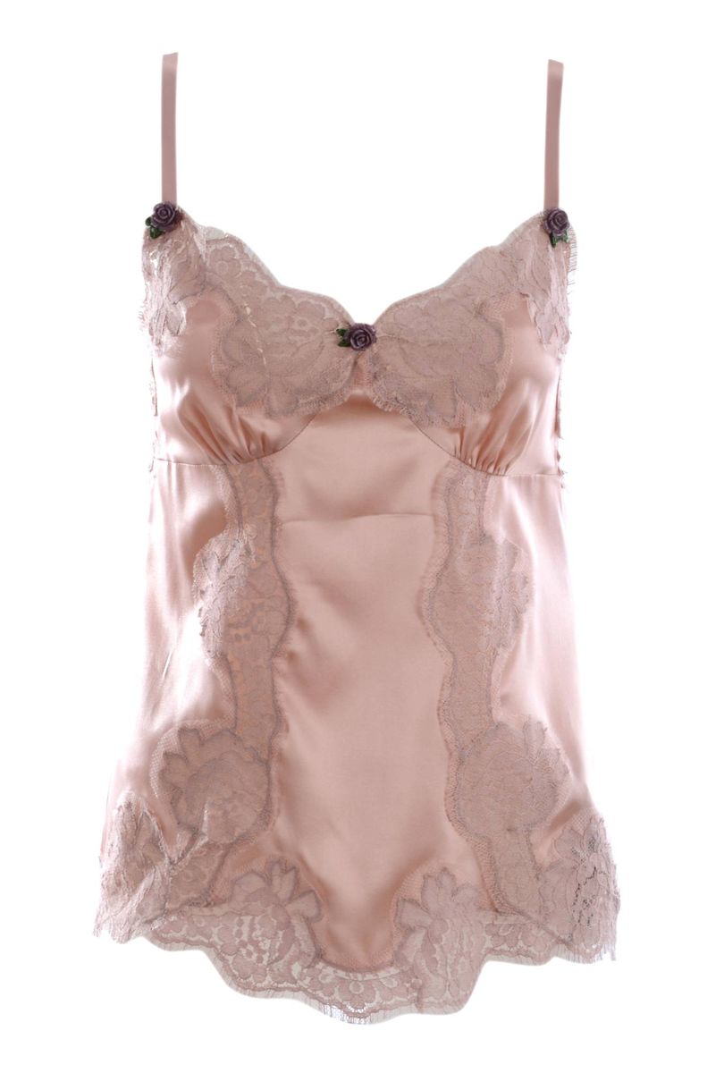 Seidenmischungs-Cami-Top mit Spitzenbesatz