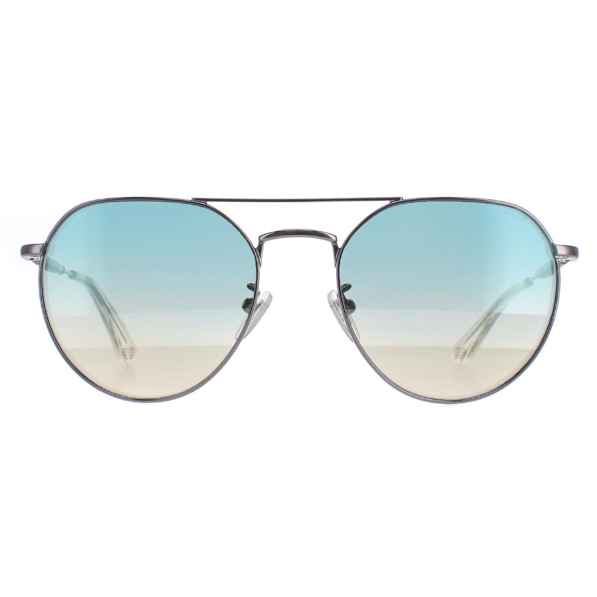 Aviator Sonnenbrille glänzend Ruthenium Finish