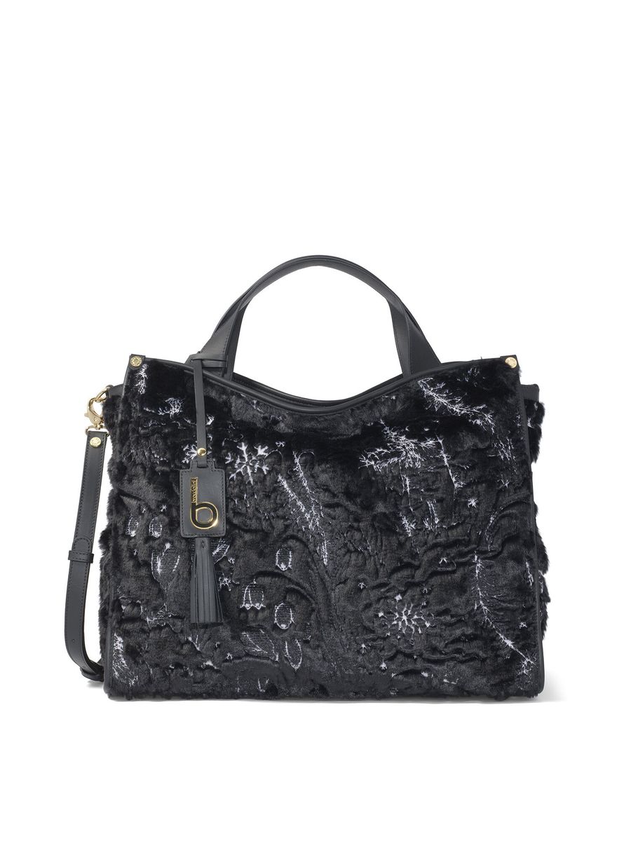 Handtasche mit Struktur aus Kunstfell