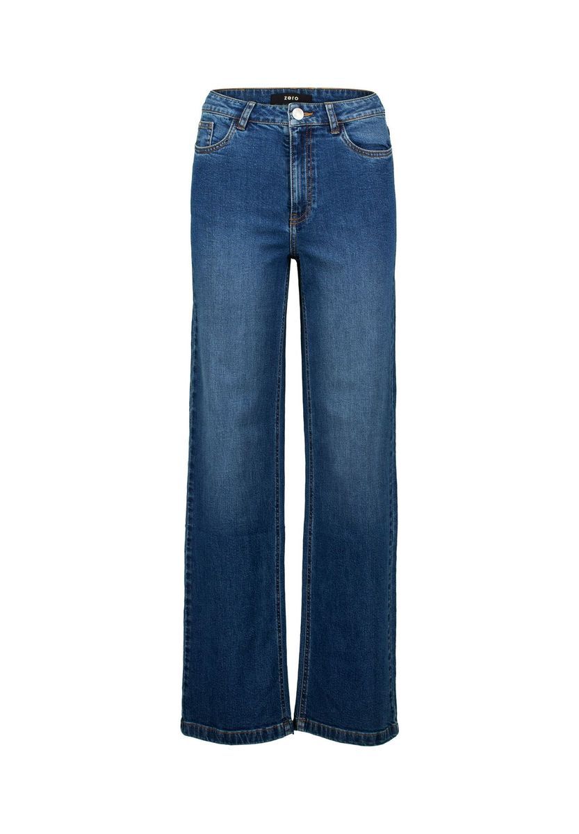 Wide Leg Jeans aus Denim, klassische Waschung