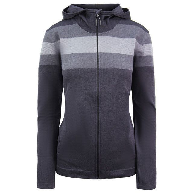 Nahtlose Trainingsjacke mit durchgehendem Reißverschluss für Damen