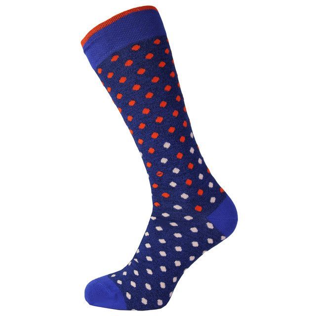 Gemusterte, wadenlange Socken