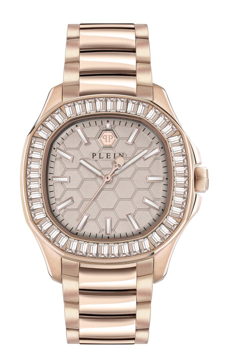 Elegante roségoldene Damen Armbanduhr