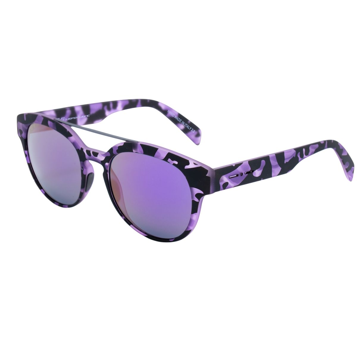 Sonnenbrille mit runden Gläsern und Camouflage