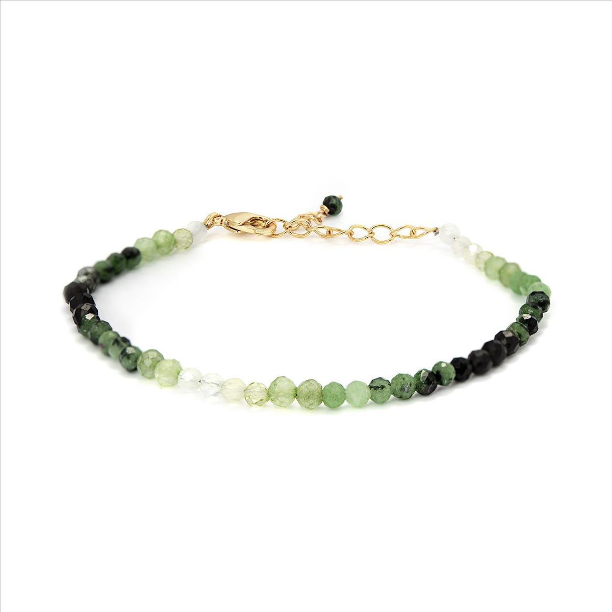 Grünes Kristallperlenarmband