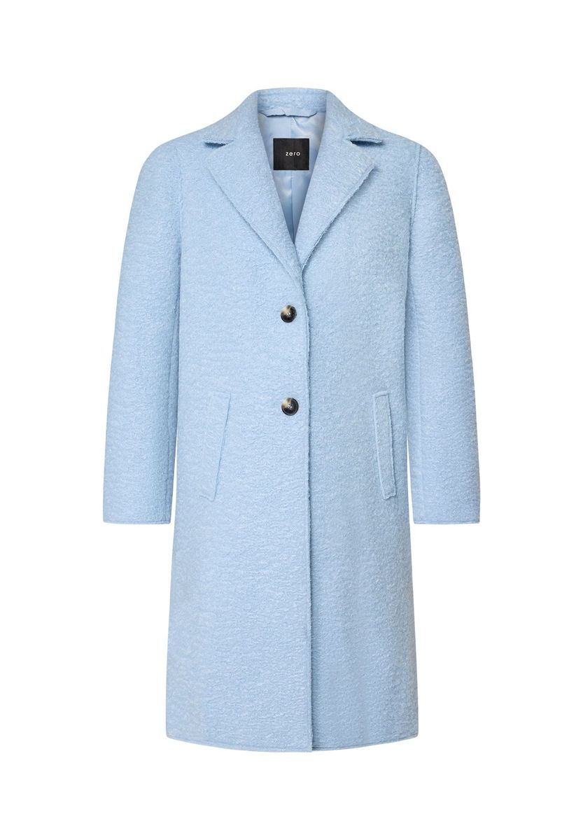 Klassischer, einreihiger Mantel in Wolloptik