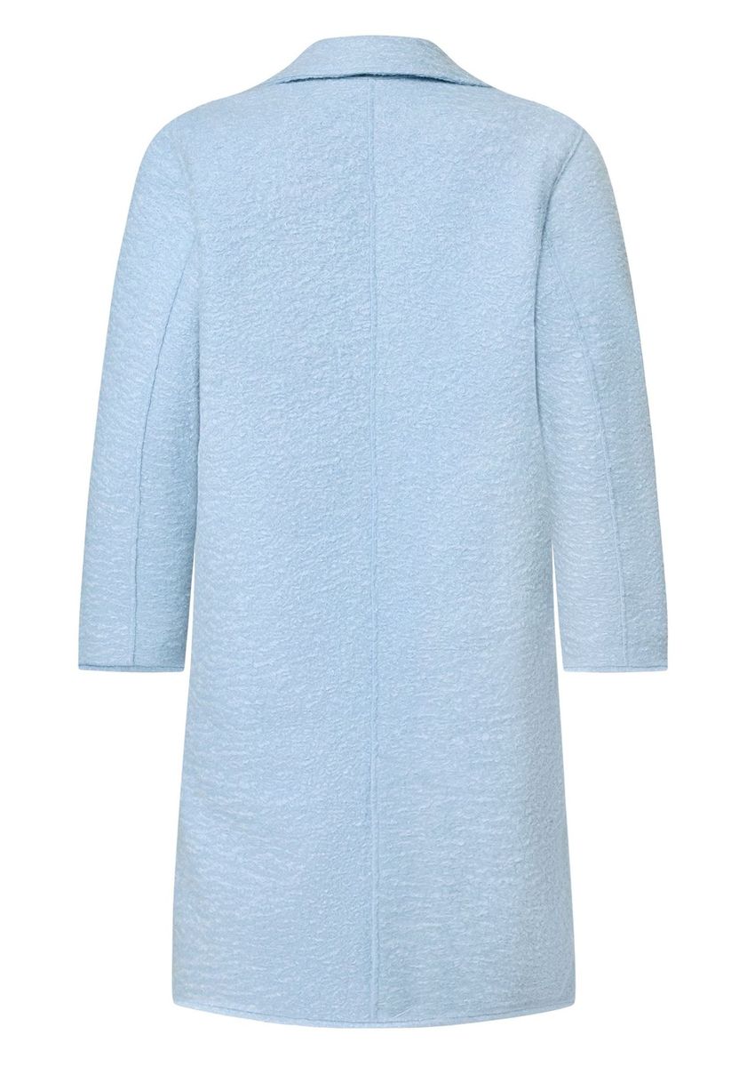 Klassischer, einreihiger Mantel in Wolloptik