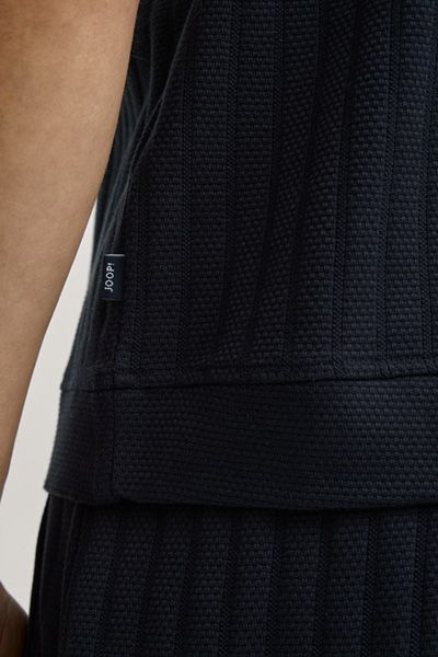 Struktur-Strickpoloshirt aus Baumwolle