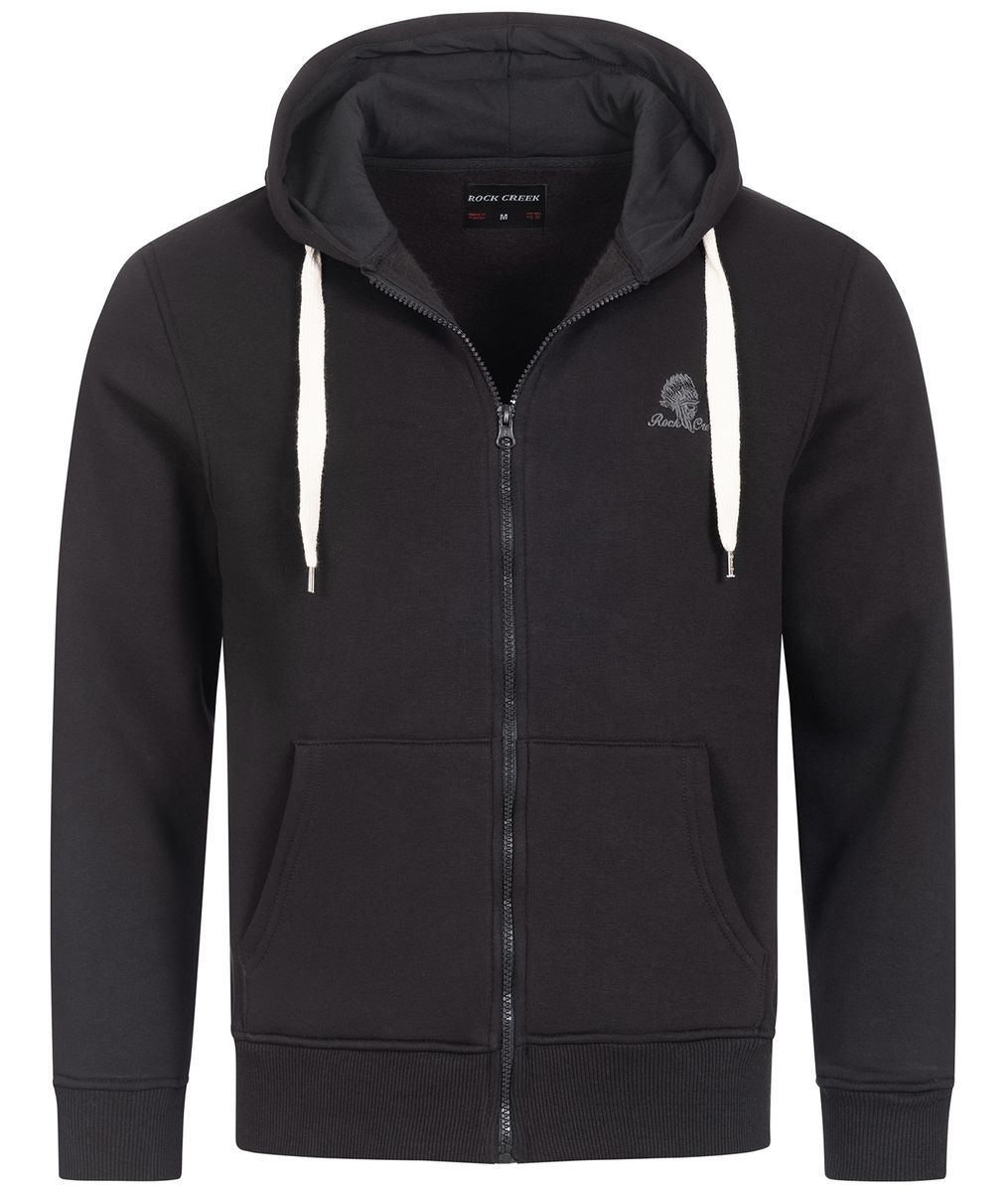 Herren Sweatjacke mit Kapuze und Reißverschluss